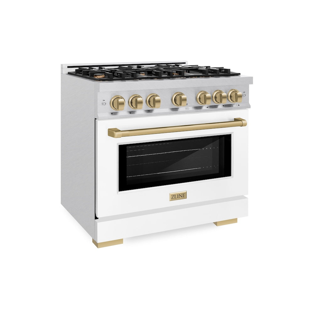 Autograph Edition 36 in. 5.2 cu. ft. Select Gas Range with 6 Burner Cooktop and Convection Gas Oven HGRSZWM36CB