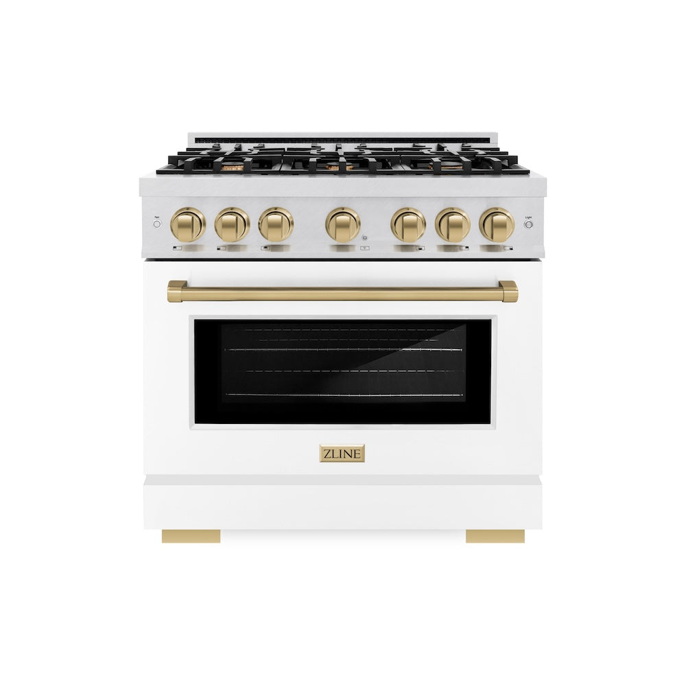 Autograph Edition 36 in. 5.2 cu. ft. Select Gas Range with 6 Burner Cooktop and Convection Gas Oven HGRSZWM36CB, product image 2 of 13