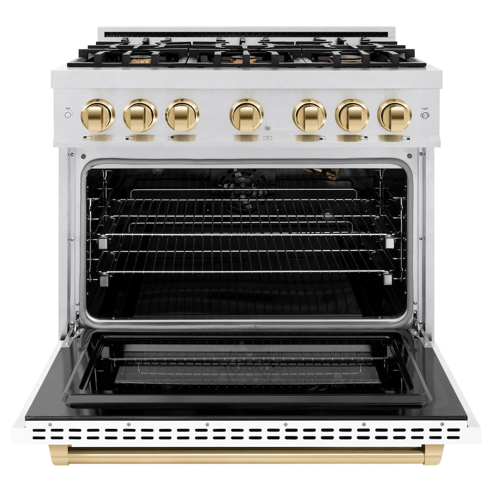 Autograph Edition 36 in. 5.2 cu. ft. Select Gas Range with 6 Burner Cooktop and Convection Gas Oven HGRSZWM36G, product image 3 of 13