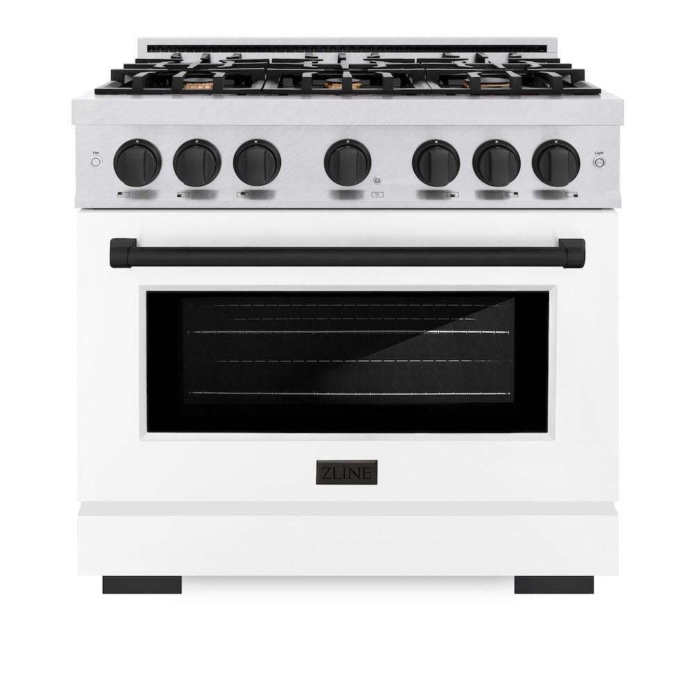 Autograph Edition 36 in. 5.2 cu. ft. Select Gas Range with 6 Burner Cooktop and Convection Gas Oven HGRSZWM36MB