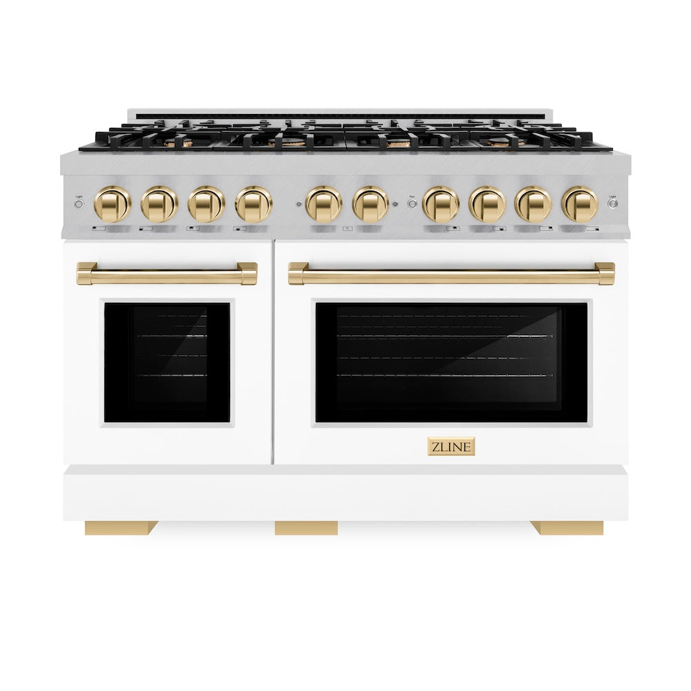 Autograph Edition 48 in. 6.7 cu. ft. Select Double Oven Gas Range with 8 Burner Cooktop HGRSZWM48G, product image 4 of 13