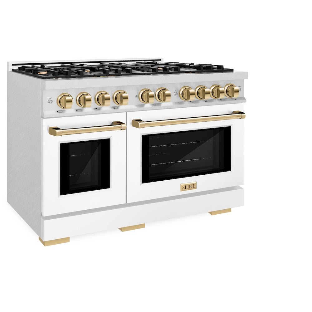 Autograph Edition 48 in. 6.7 cu. ft. Select Double Oven Gas Range with 8 Burner Cooktop HGRSZWM48G, product image 5 of 13