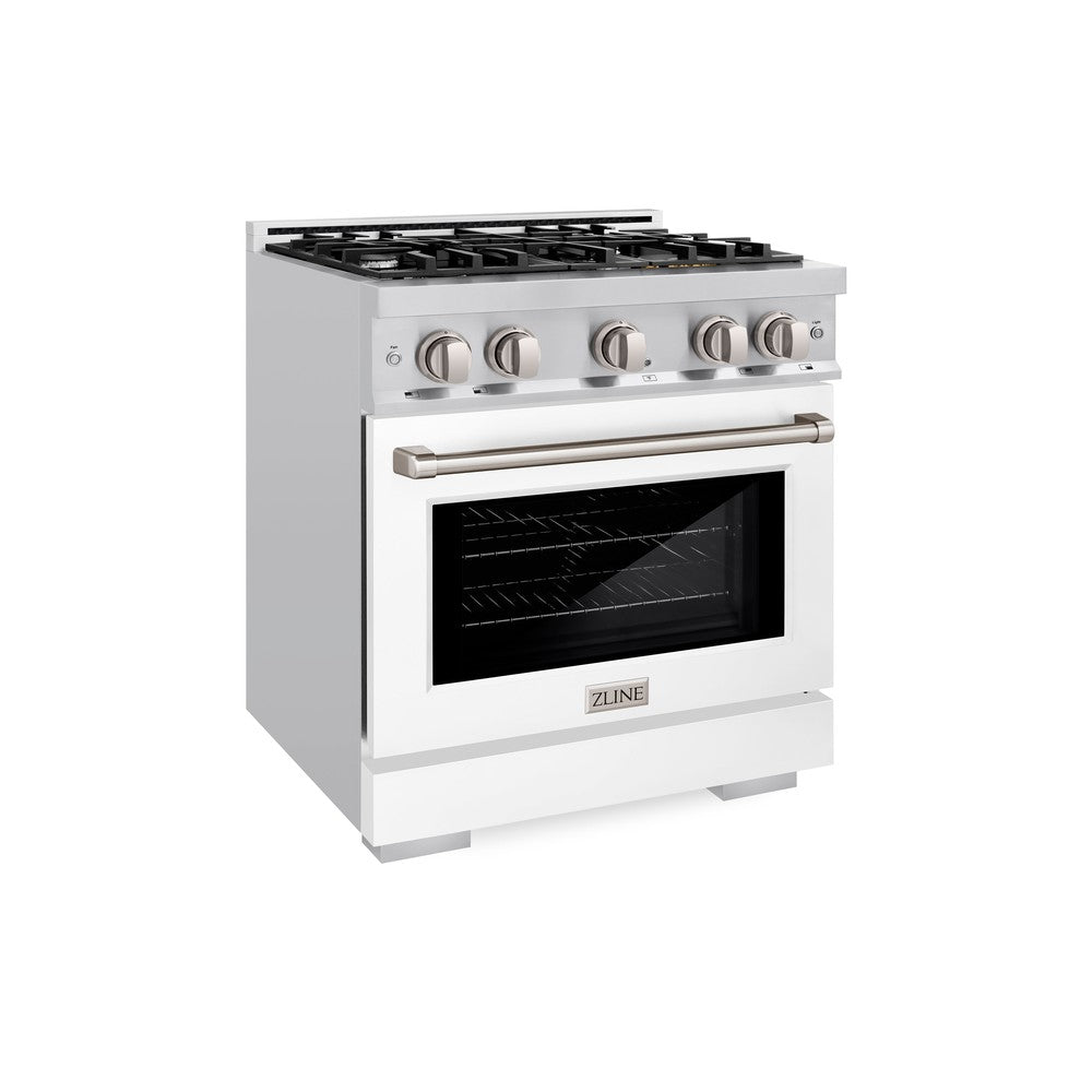 30 in. 4.2 cu. ft. Select Gas Range with 4 Burner Cooktop and Convection Gas Oven HGRWM30