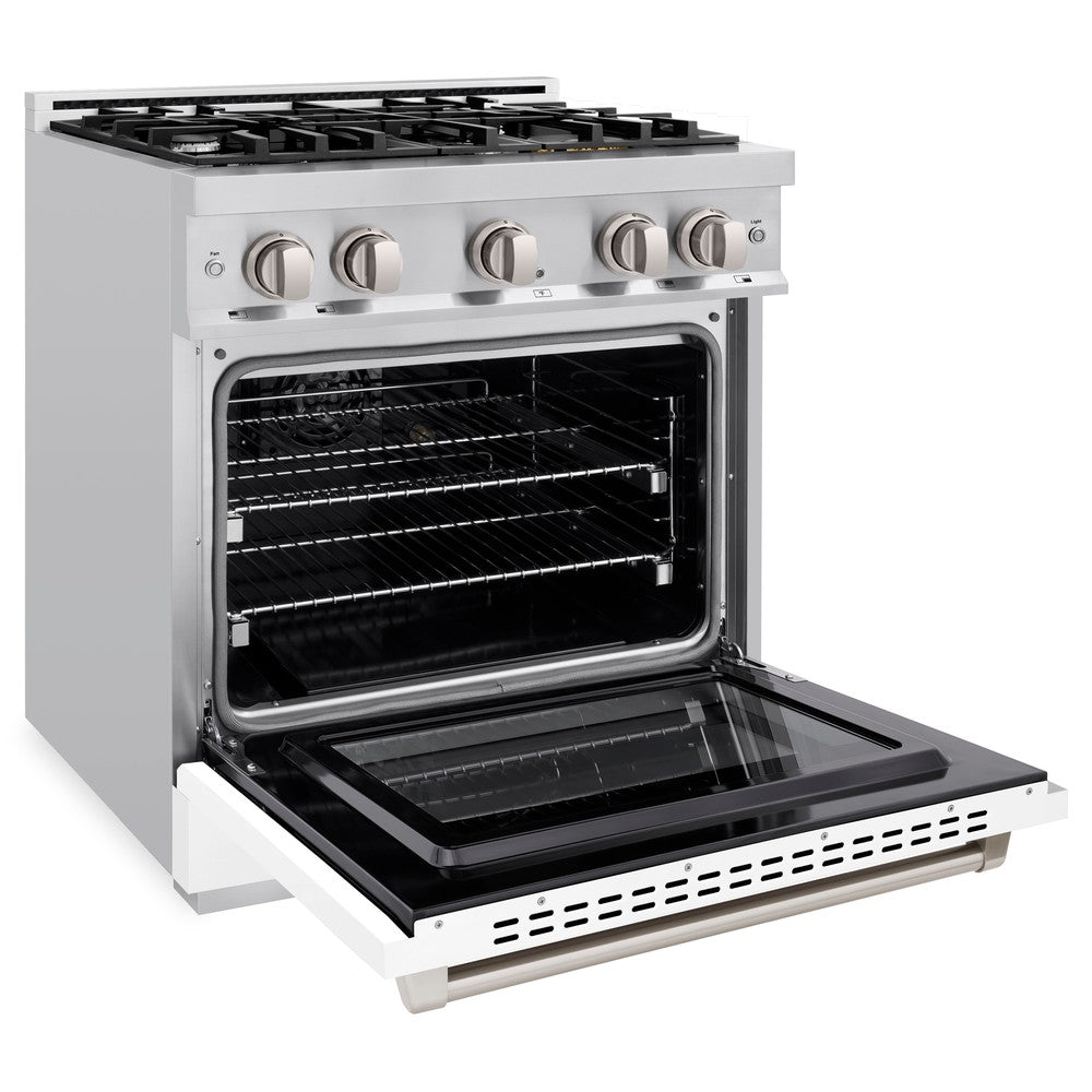 30 in. 4.2 cu. ft. Select Gas Range with 4 Burner Cooktop and Convection Gas Oven HGRWM30, product image 4 of 11