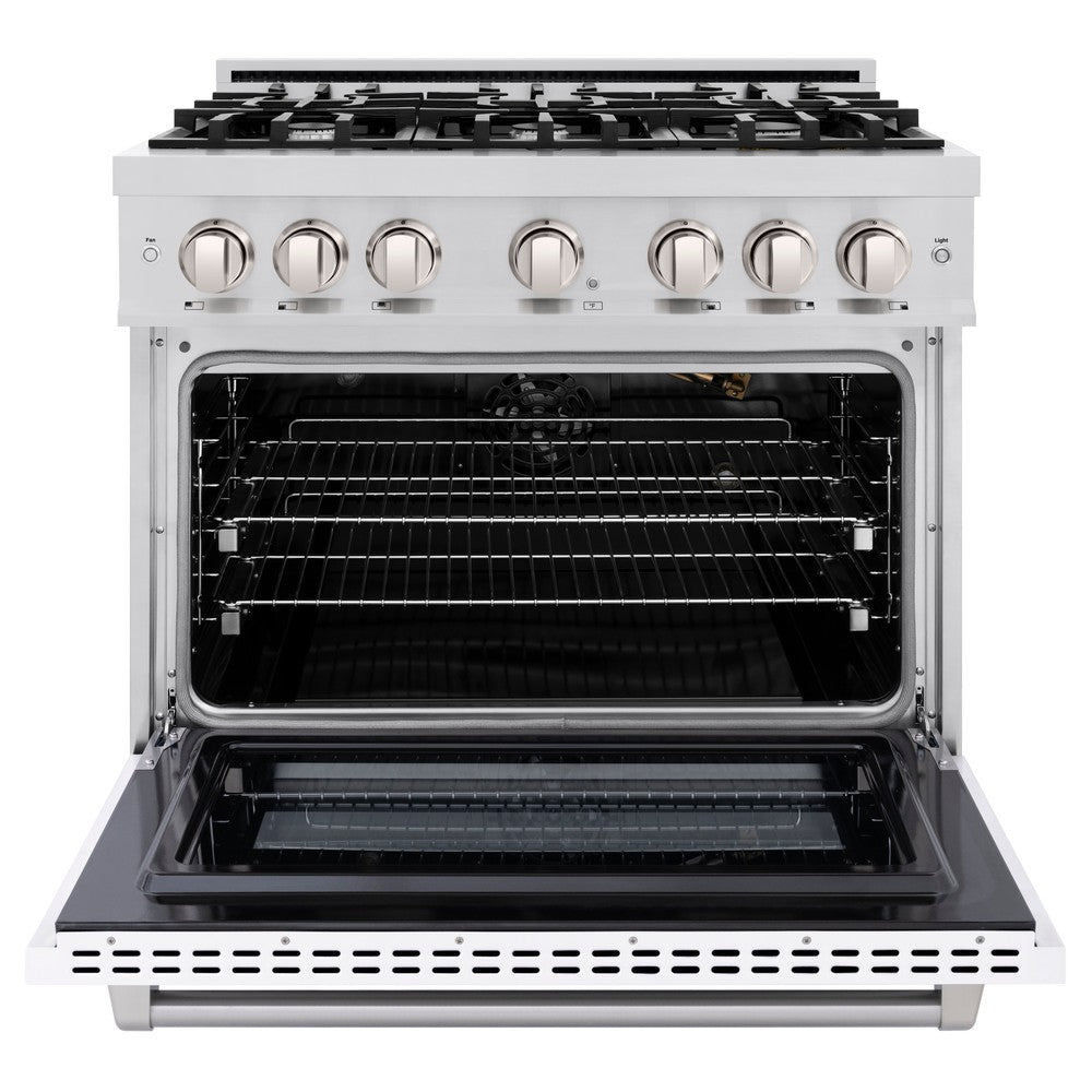36 in. 5.2 cu. ft. Select Gas Range with 6 Burner Cooktop and Convection Gas Oven HGRWM36, product image 6 of 12