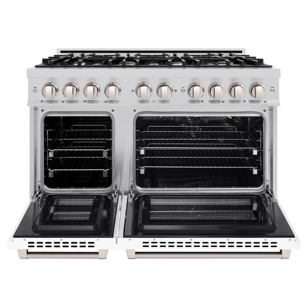 48 in. 6.7 cu. ft. Select Double Oven Gas Range with 8 Burner Cooktop HGRWM48, product image 5 of 11