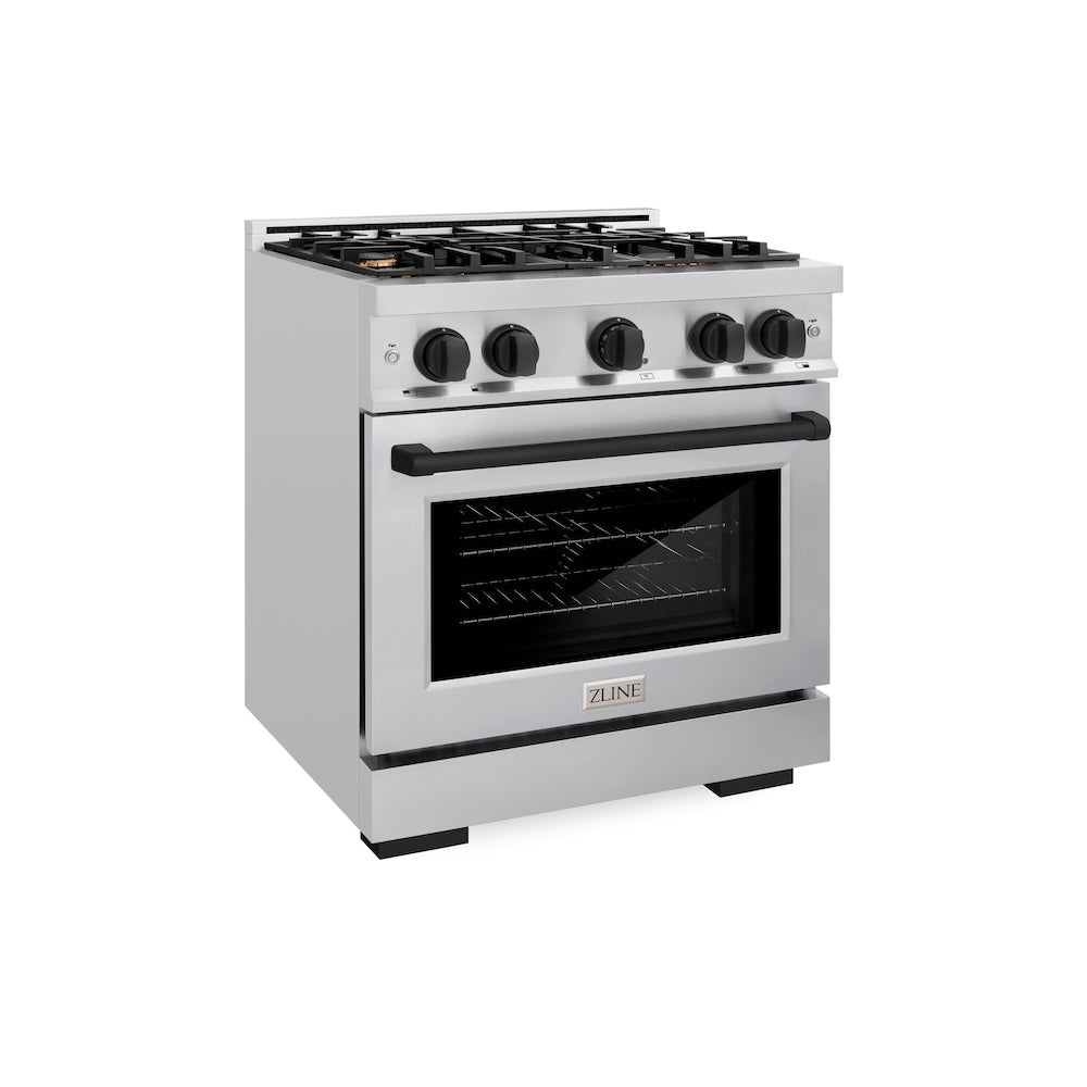 Autograph Edition 30 in. 4.2 cu. ft. Select Gas Range with 4 Burner Cooktop and Convection Gas Oven HGRZ30MB