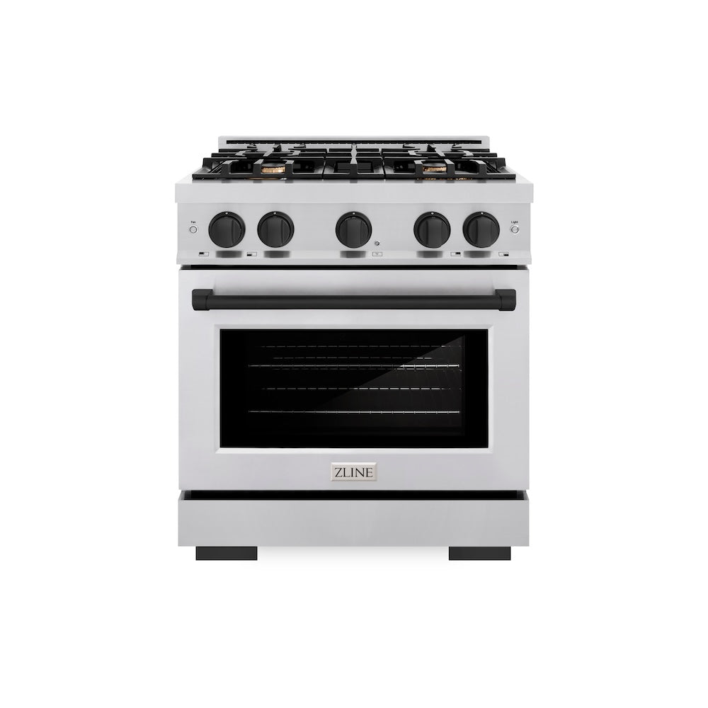 Autograph Edition 30 in. 4.2 cu. ft. Select Gas Range with 4 Burner Cooktop and Convection Gas Oven HGRZ30MB, product image 2 of 11