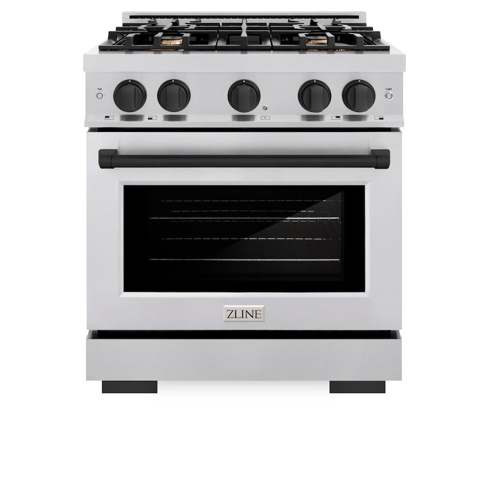 Autograph Edition 30 in. 4.2 cu. ft. Select Gas Range with 4 Burner Cooktop and Convection Gas Oven HGRZ30MB, product image 3 of 11