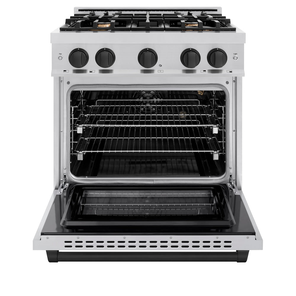 Autograph Edition 30 in. 4.2 cu. ft. Select Gas Range with 4 Burner Cooktop and Convection Gas Oven HGRZ30MB, product image 4 of 11