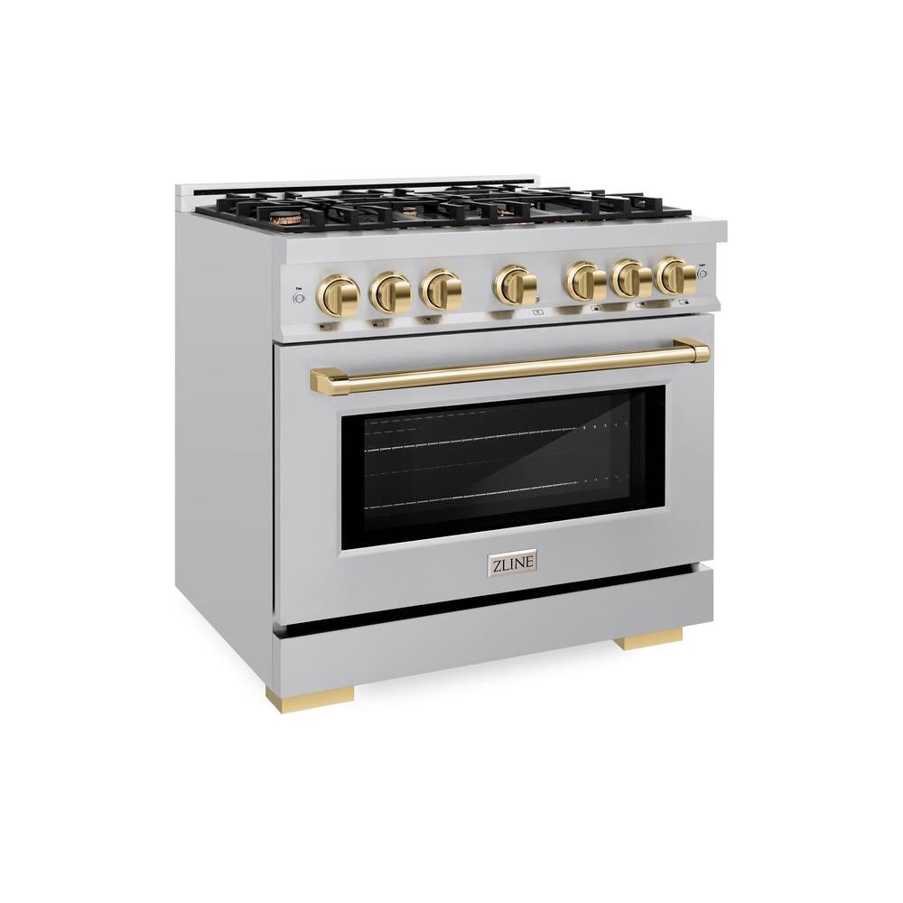 Autograph Edition 36 in. 5.2 cu. ft. Select Gas Range with 6 Burner Cooktop and Convection Gas Oven HGRZ36G