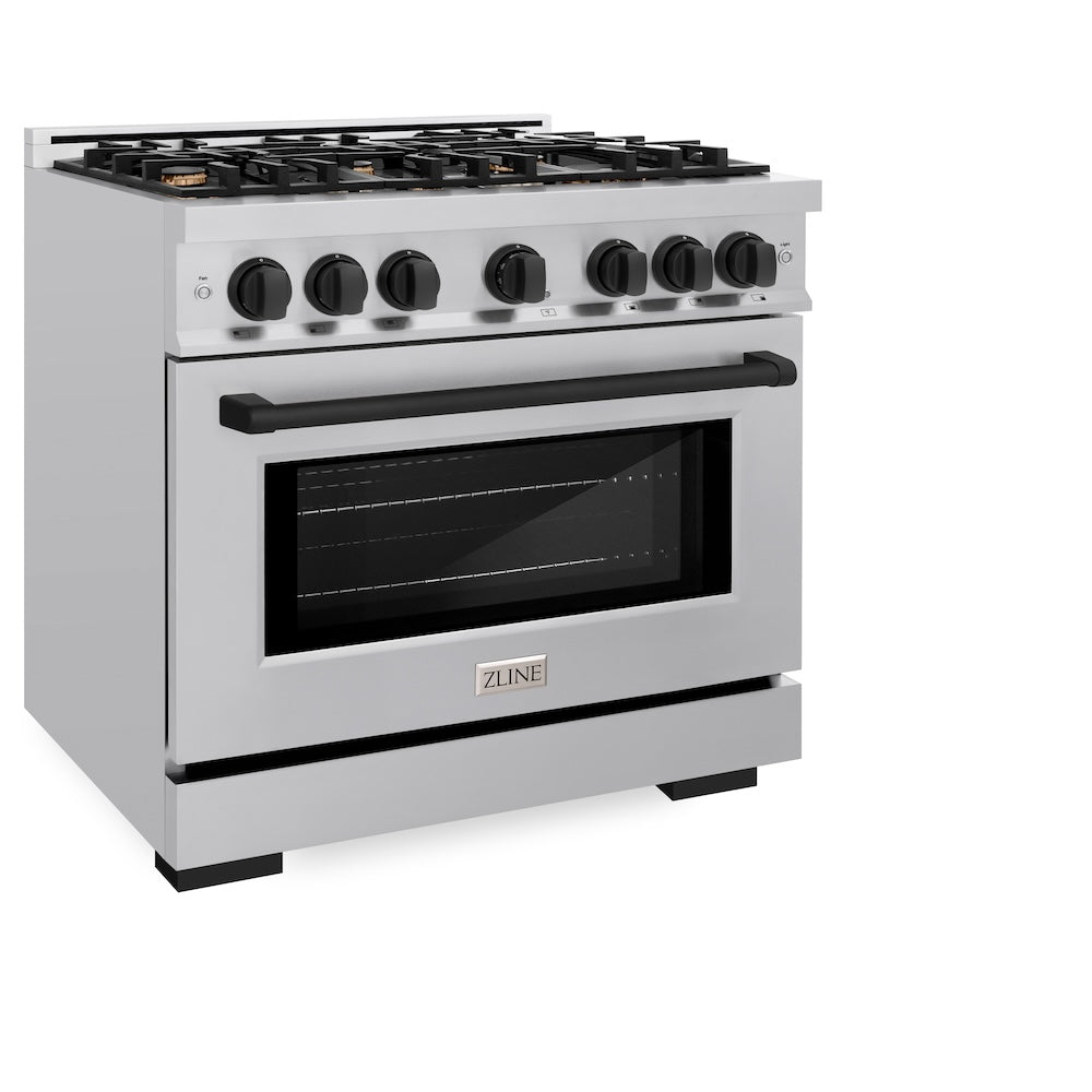 Autograph Edition 36 in. 5.2 cu. ft. Select Gas Range with 6 Burner Cooktop and Convection Gas Oven HGRZ36MB, product image 4 of 12