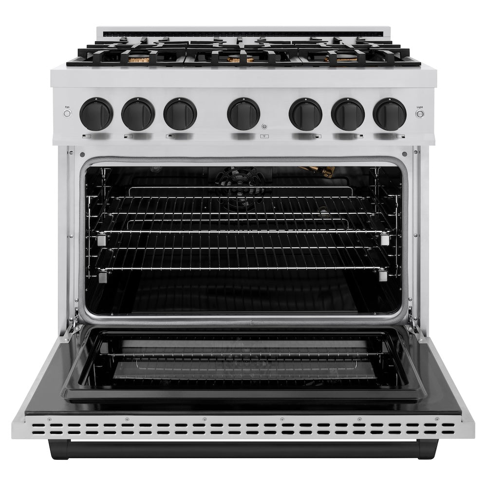 Autograph Edition 36 in. 5.2 cu. ft. Select Gas Range with 6 Burner Cooktop and Convection Gas Oven HGRZ36MB, product image 5 of 12