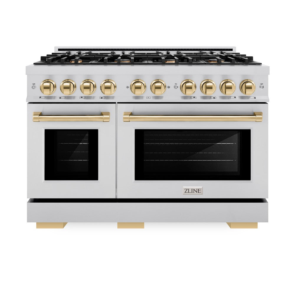 Autograph Edition 48 in. 6.7 cu. ft. Select Double Oven Gas Range with 8 Burner Cooktop HGRZ48G