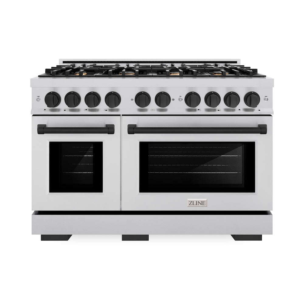 Autograph Edition 48 in. 6.7 cu. ft. Select Double Oven Gas Range with 8 Burner Cooktop HGRZ48MB, product image 2 of 12