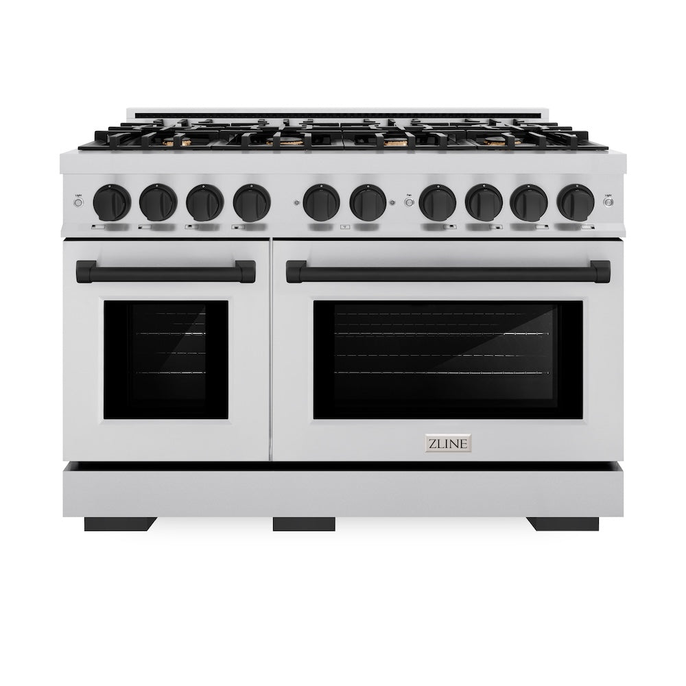 Autograph Edition 48 in. 6.7 cu. ft. Select Double Oven Gas Range with 8 Burner Cooktop HGRZ48MB, product image 3 of 12