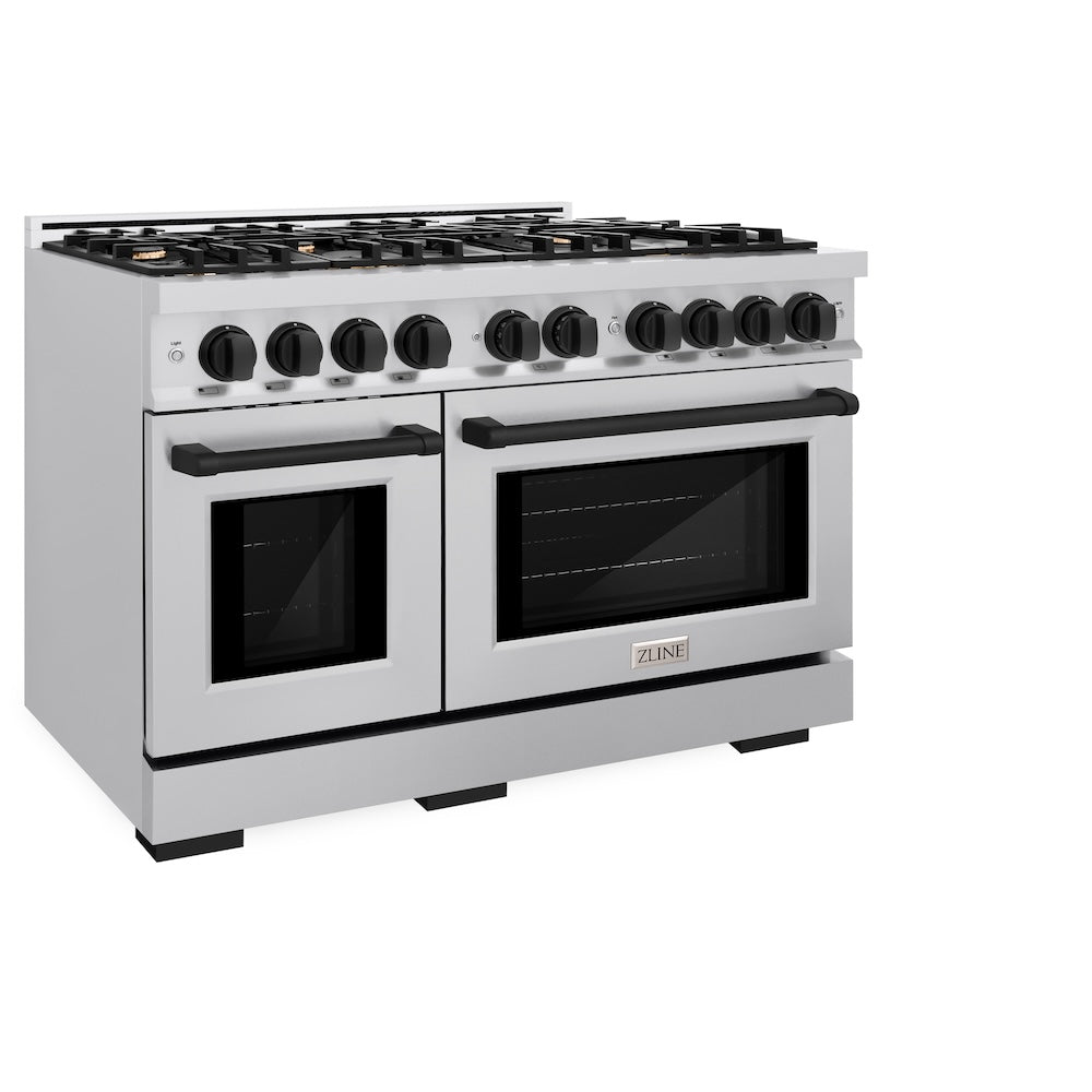 Autograph Edition 48 in. 6.7 cu. ft. Select Double Oven Gas Range with 8 Burner Cooktop HGRZ48MB, product image 5 of 12
