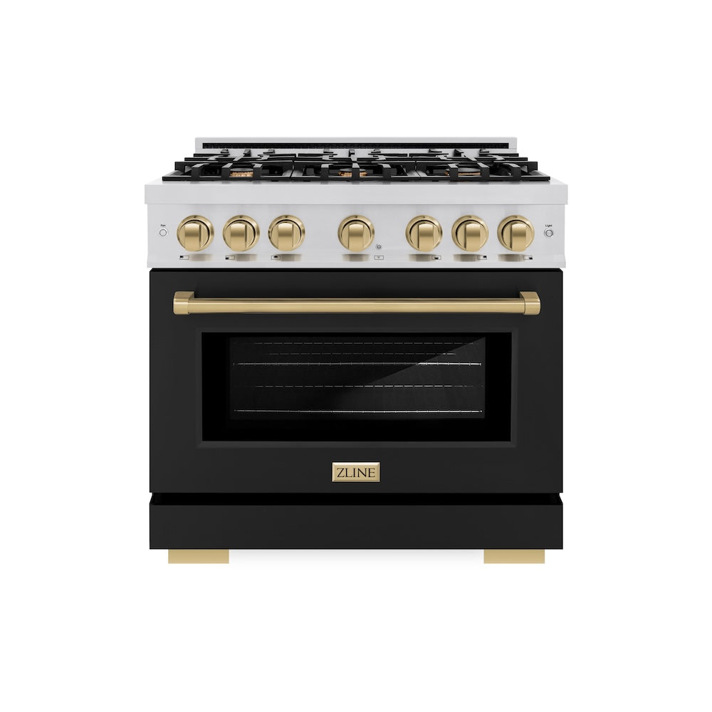 Autograph Edition 36 in. 5.2 cu. ft. Select Gas Range with 6 Burner Cooktop and Convection Gas Oven HGRZBLM36CB, product image 3 of 12