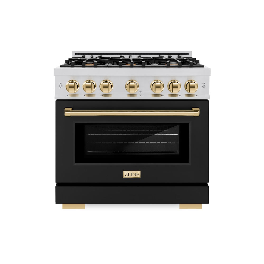 Autograph Edition 36 in. 5.2 cu. ft. Select Gas Range with 6 Burner Cooktop and Convection Gas Oven HGRZBLM36G, product image 3 of 12