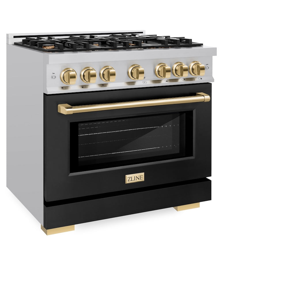 Autograph Edition 36 in. 5.2 cu. ft. Select Gas Range with 6 Burner Cooktop and Convection Gas Oven HGRZBLM36G, product image 5 of 12
