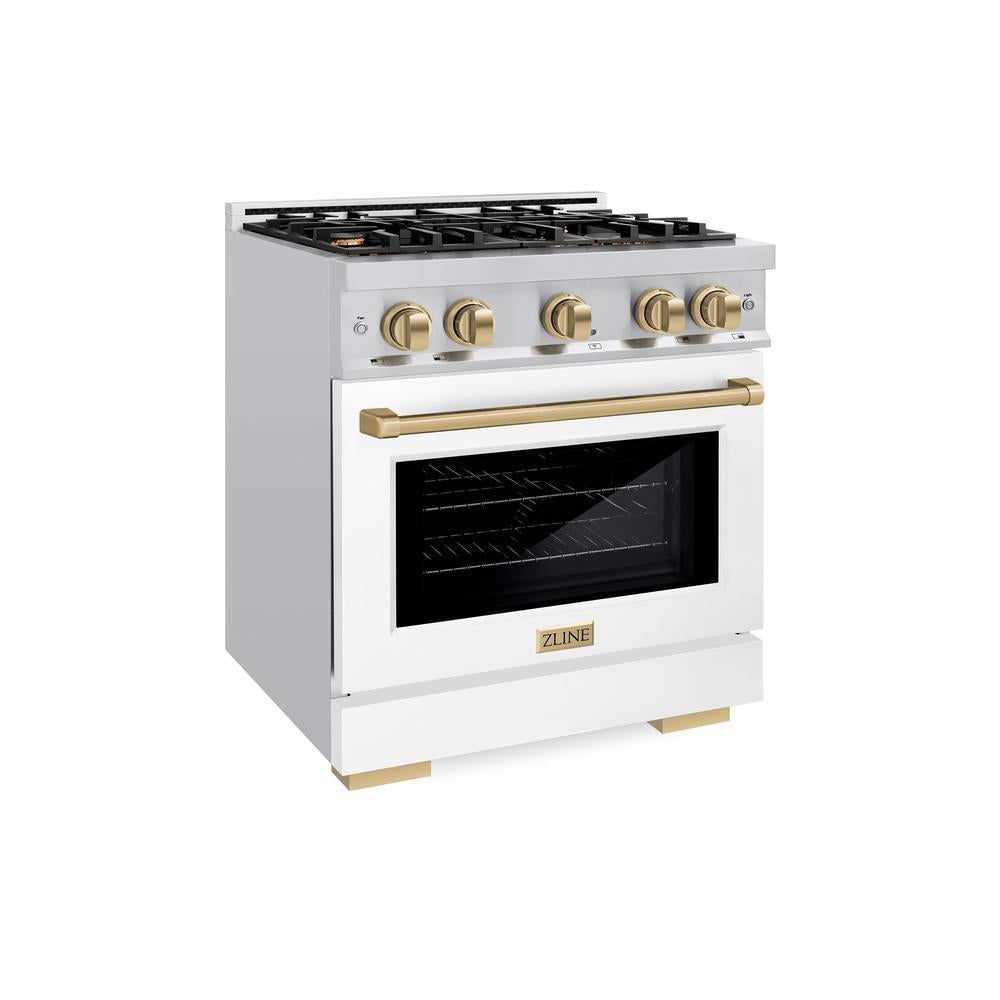 Autograph Edition 30 in. 4.2 cu. ft. Select Gas Range with 4 Burner Cooktop and Convection Gas Oven HGRZWM30CB
