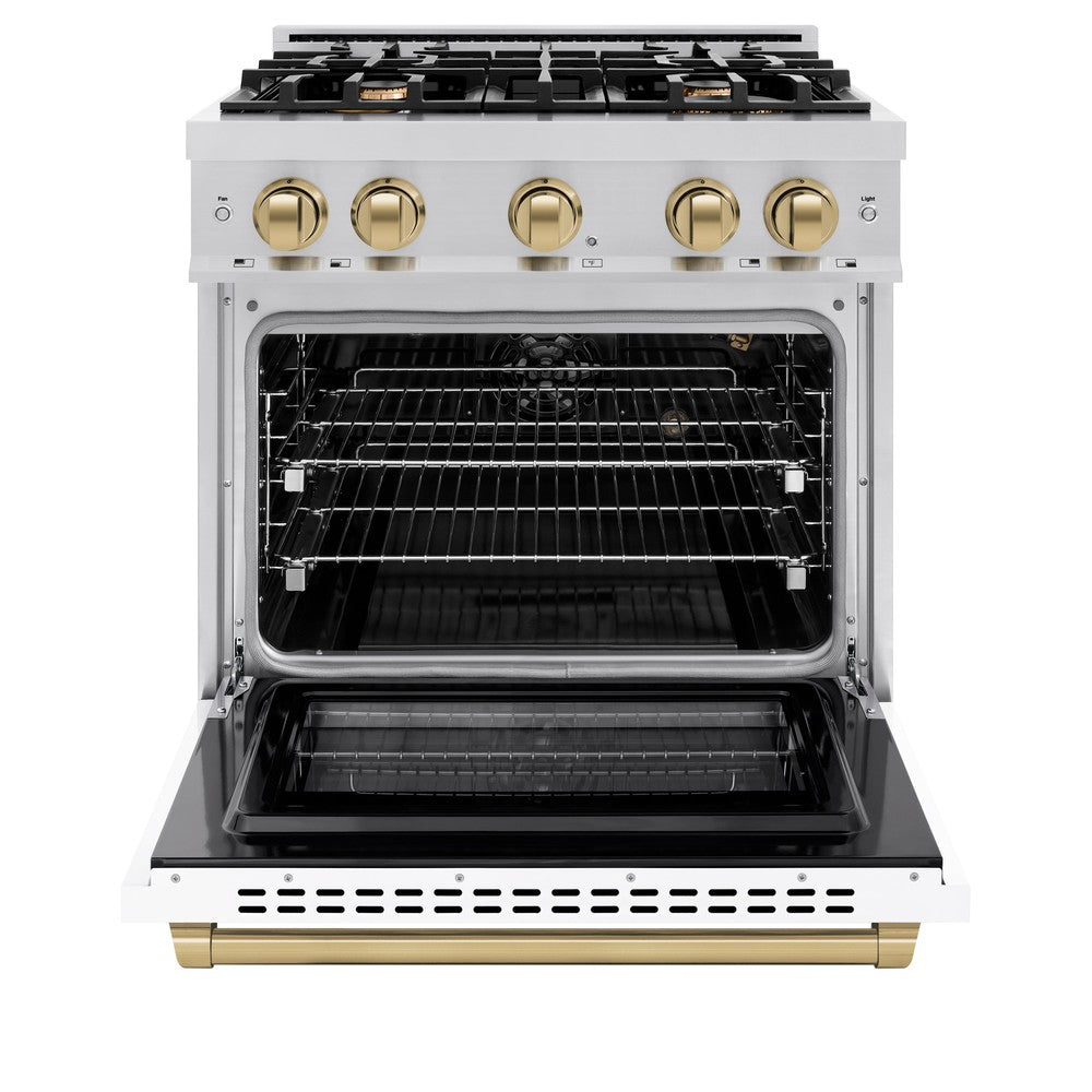 Autograph Edition 30 in. 4.2 cu. ft. Select Gas Range with 4 Burner Cooktop and Convection Gas Oven HGRZWM30CB, product image 4 of 11