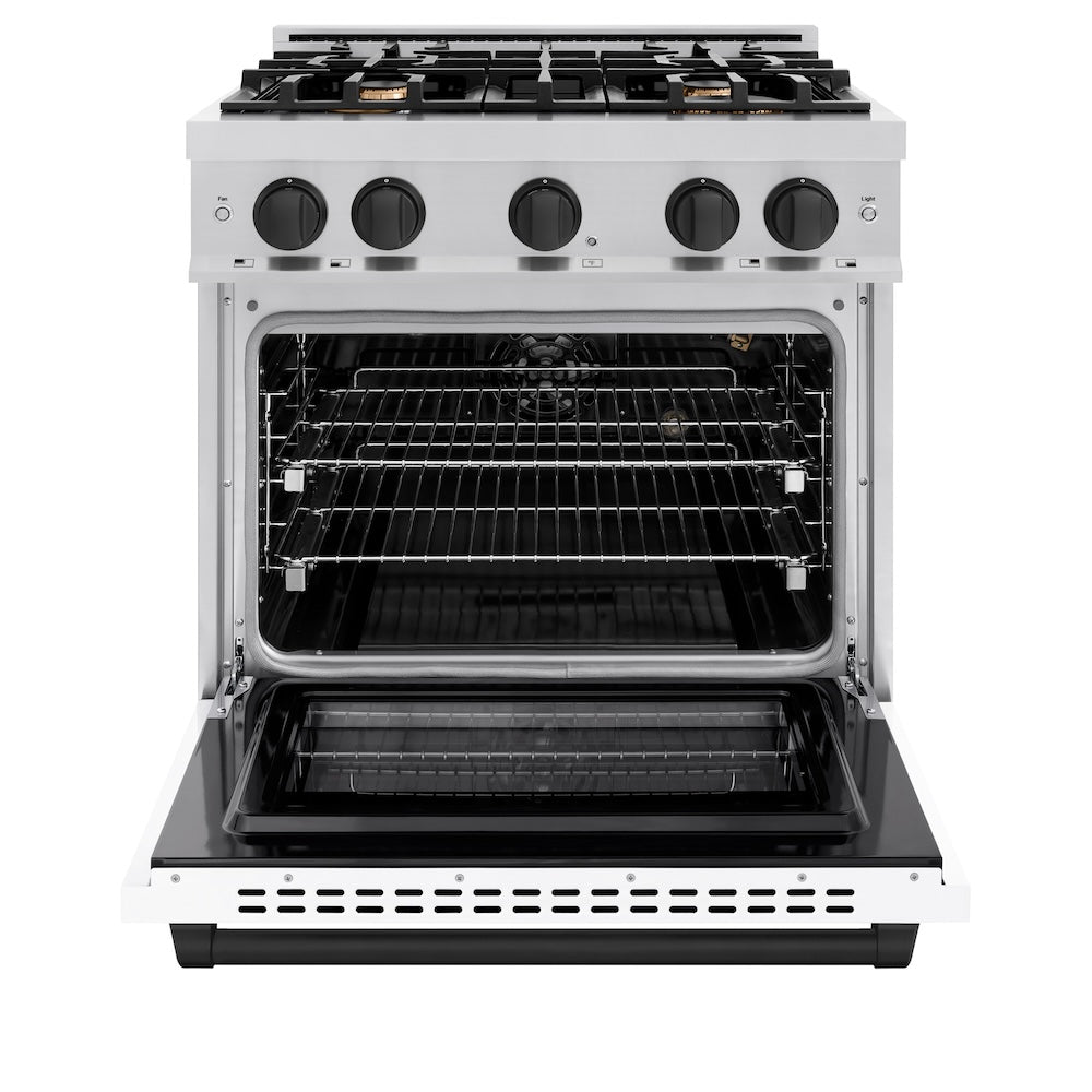 Autograph Edition 30 in. 4.2 cu. ft. Select Gas Range with 4 Burner Cooktop and Convection Gas Oven HGRZWM30MB, product image 4 of 11