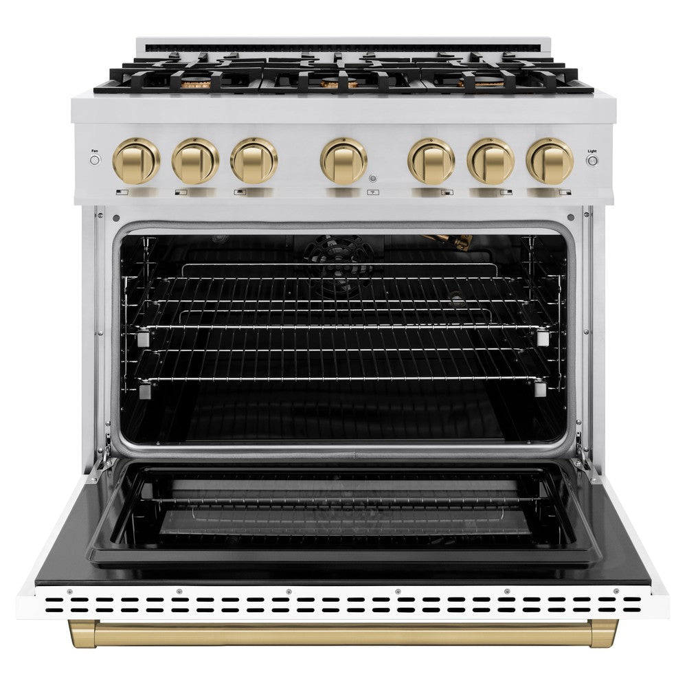 Autograph Edition 36 in. 5.2 cu. ft. Select Gas Range with 6 Burner Cooktop and Convection Gas Oven HGRZWM36CB, product image 4 of 12