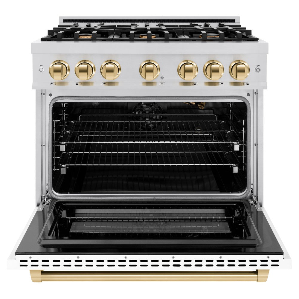 Autograph Edition 36 in. 5.2 cu. ft. Select Gas Range with 6 Burner Cooktop and Convection Gas Oven HGRZWM36G, product image 4 of 12