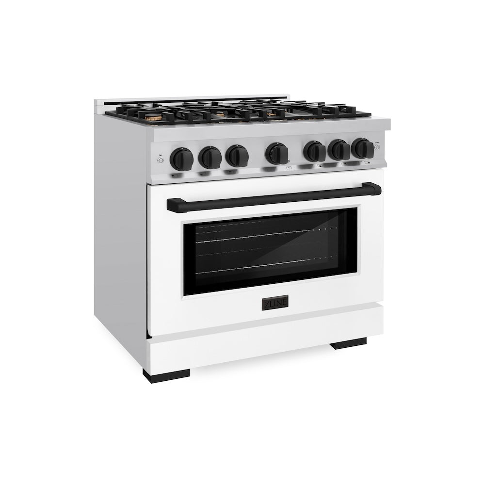 Autograph Edition 36 in. 5.2 cu. ft. Select Gas Range with 6 Burner Cooktop and Convection Gas Oven HGRZWM36MB