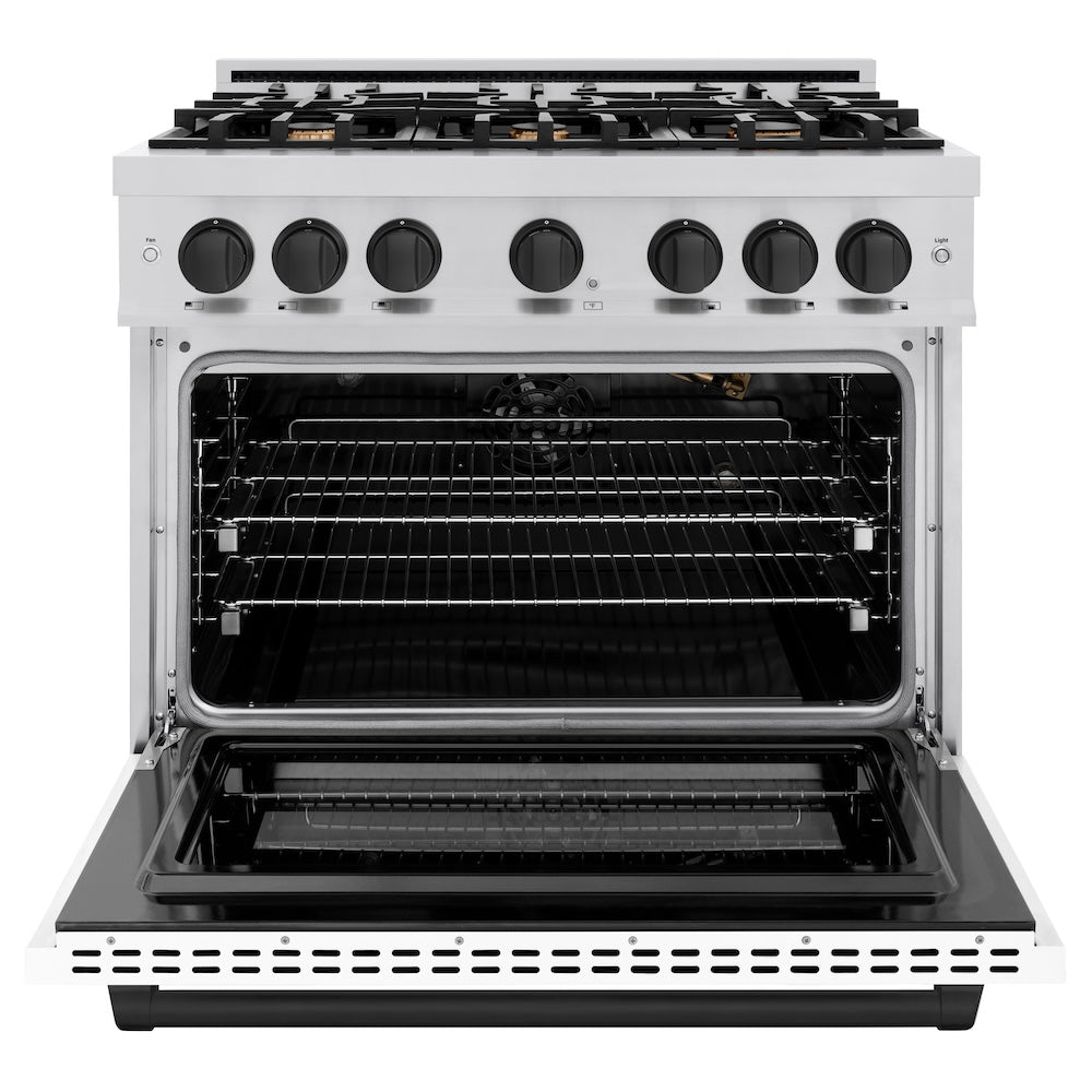 Autograph Edition 36 in. 5.2 cu. ft. Select Gas Range with 6 Burner Cooktop and Convection Gas Oven HGRZWM36MB, product image 4 of 12