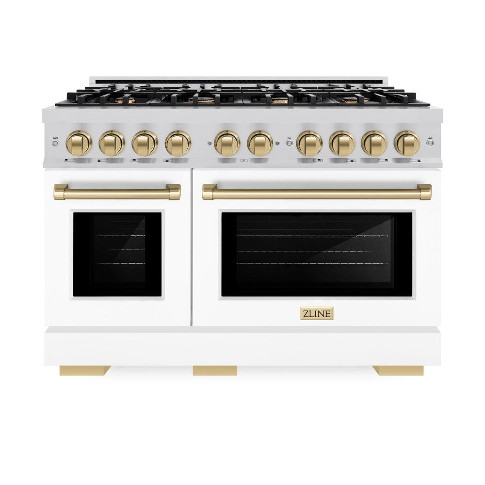 Autograph Edition 48 in. 6.7 cu. ft. Select Double Oven Gas Range with 8 Burner Cooktop HGRZWM48CB, product image 4 of 12