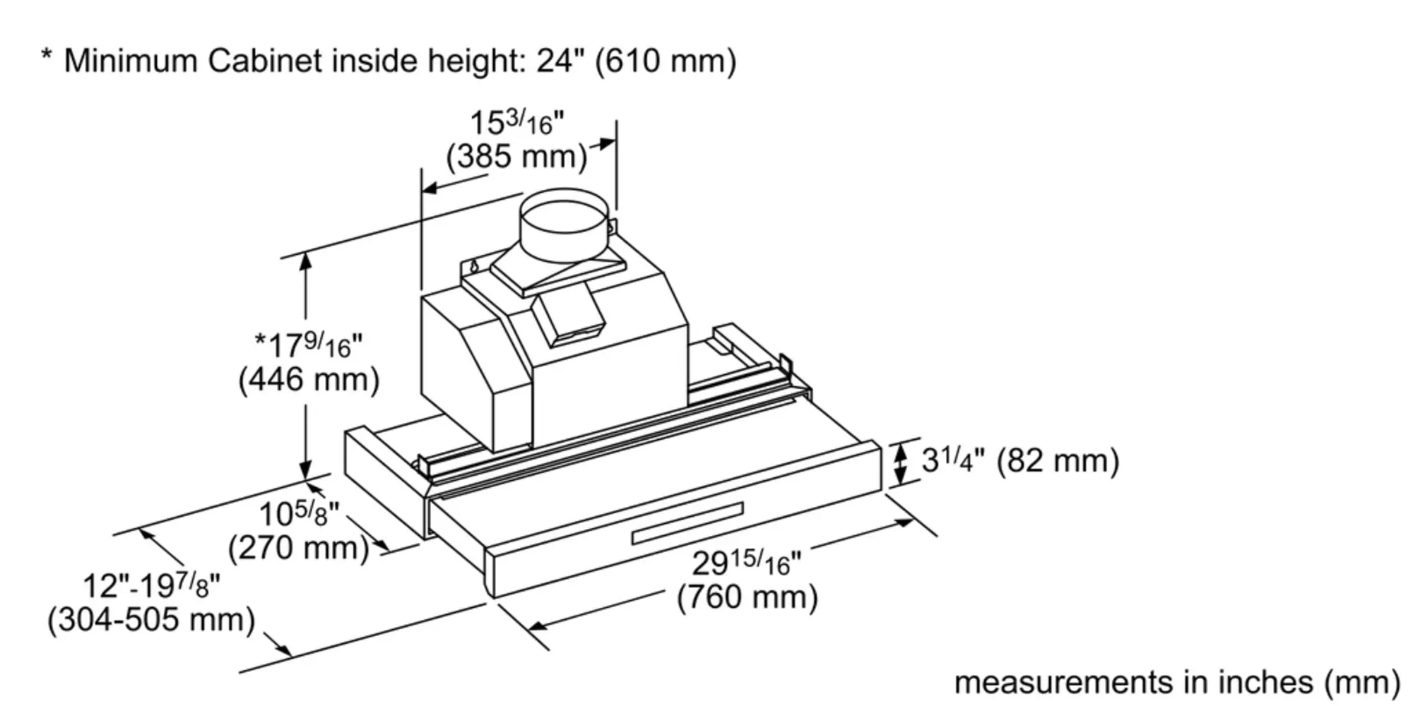 Masterpiece® Pull-out Hood HMDW30WS