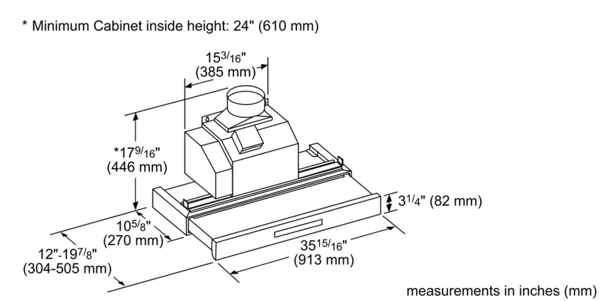 Masterpiece® Pull-out Hood 36'' HMDW36WS