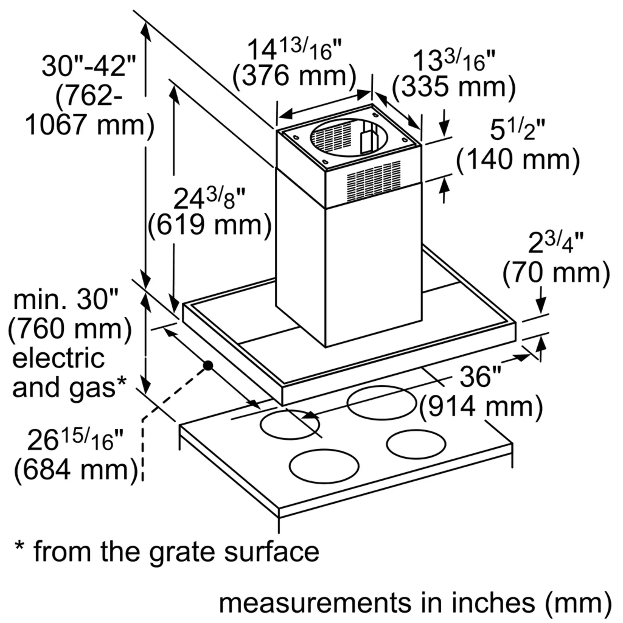 Masterpiece® Island Hood 36'' HMIB36WS