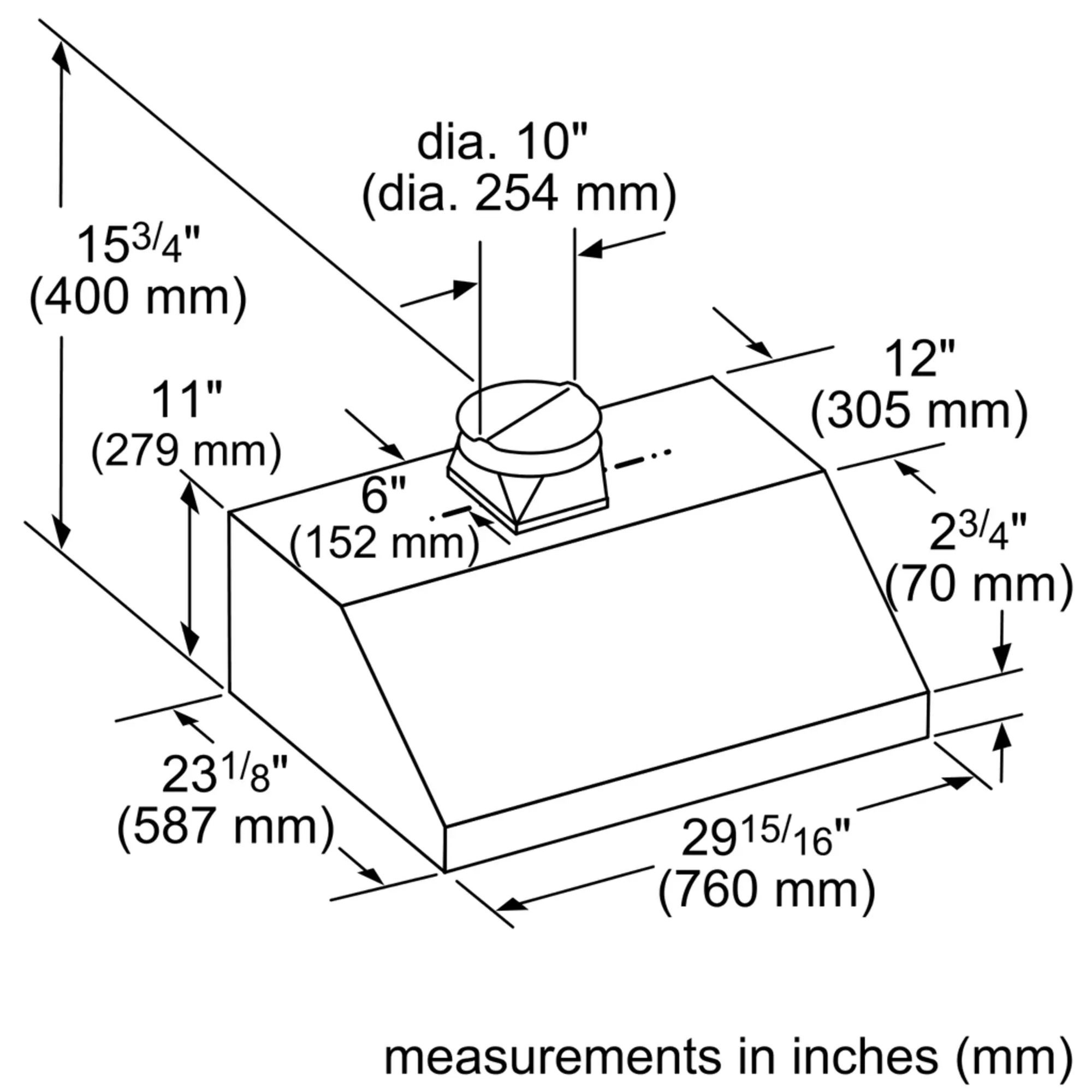 Masterpiece® Custom Insert Hood HMWB30WS