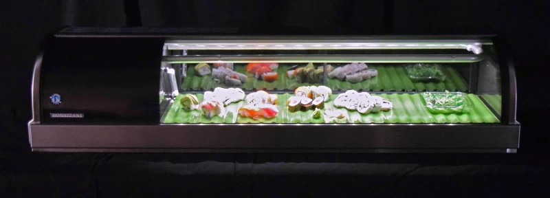 HNC-120BA-R-SLH, Refrigerator, Right Side Condenser Display Case, Half Glass DoorsTitle HNC120BARSLH