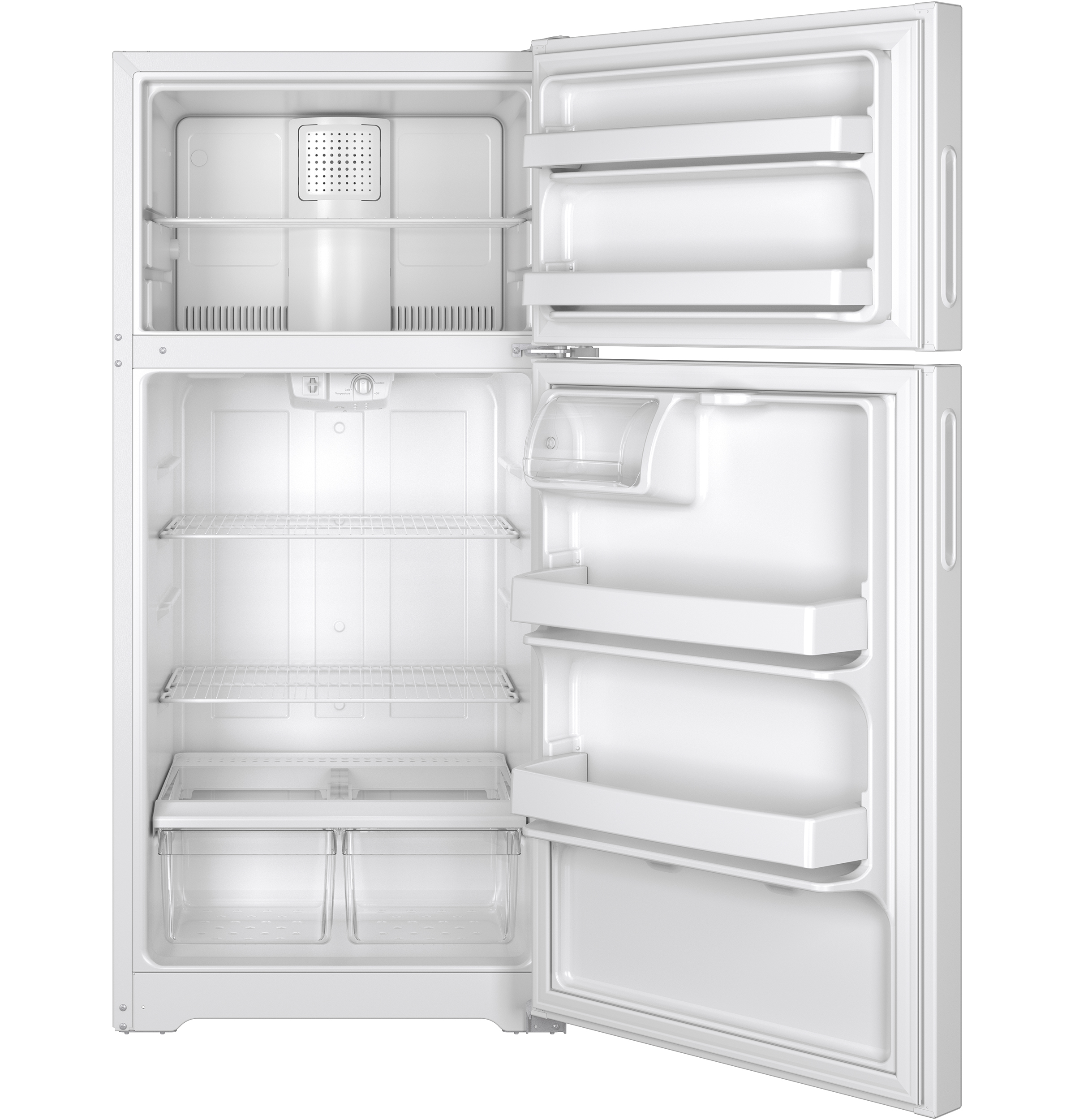 14.6 Cu. Ft. Recessed Handle Top-Freezer Refrigerator HPE15BTHWW, product image 4 of 6