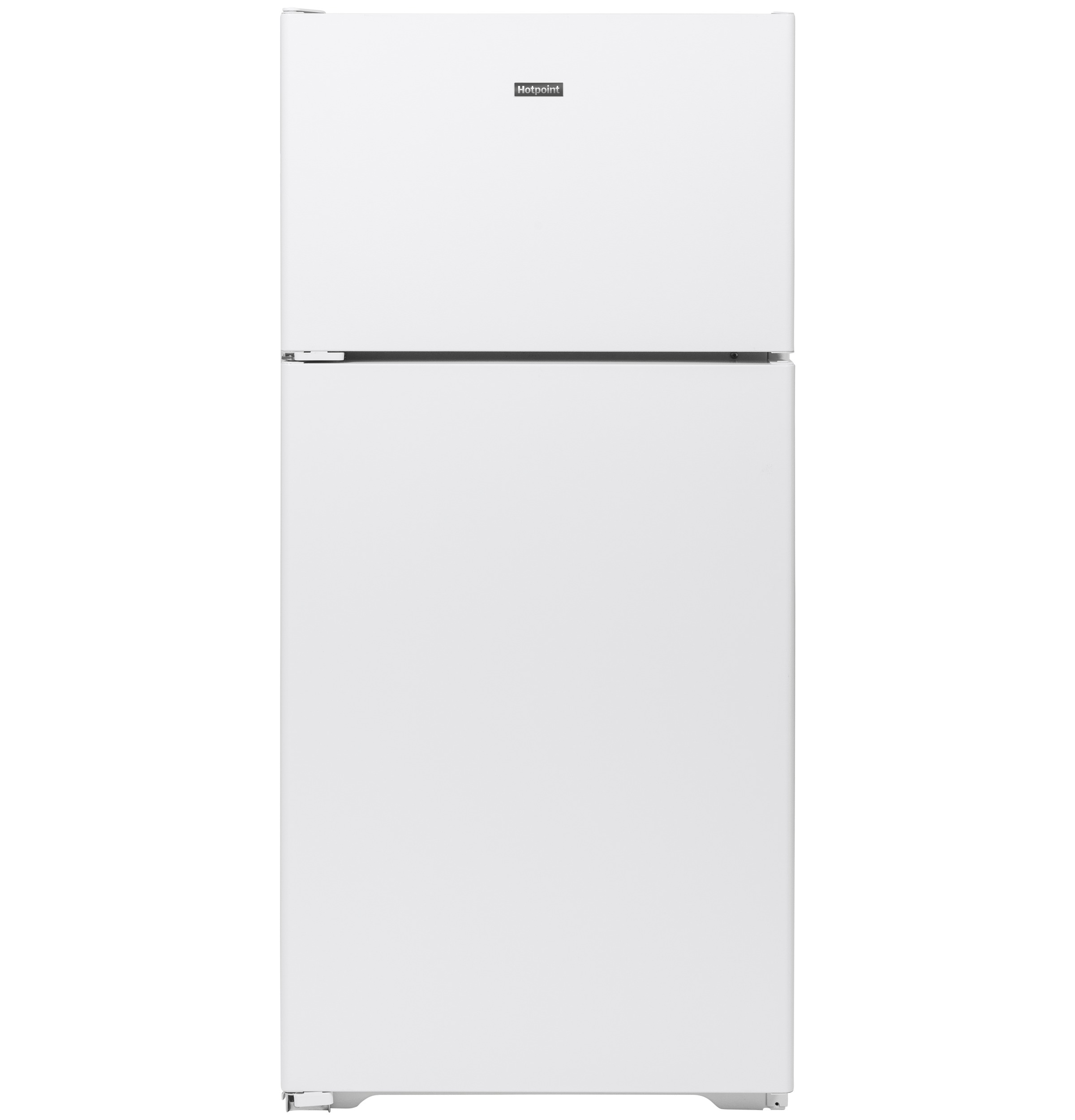 Hotpoint® ENERGY STAR® 15.6 Cu. Ft. Recessed Handle Top-Freezer Refrigerator HPE16BTNRWW