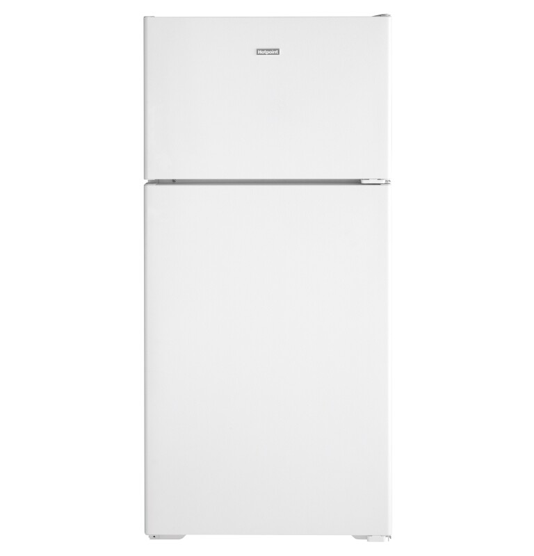 Hotpoint 15.6 Cu. Ft. Recessed Handle Top-Freezer Refrigerator White HPE16BTNRWW Picture 1