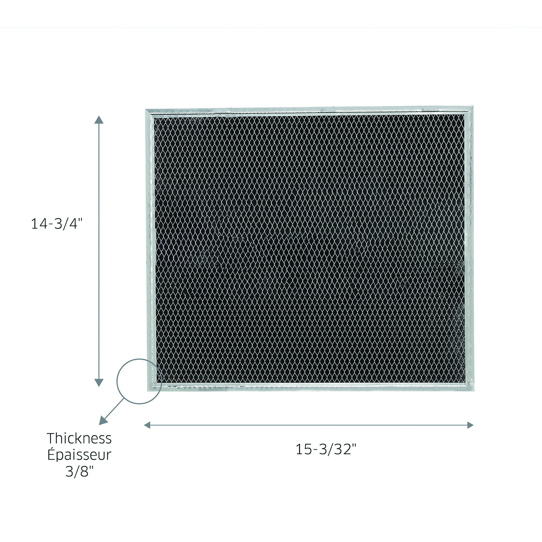 Mantra/Osmos/Glacier Series Type XC Ductless Range Hood Replacement Filters for Dual Filter Models HPF30
