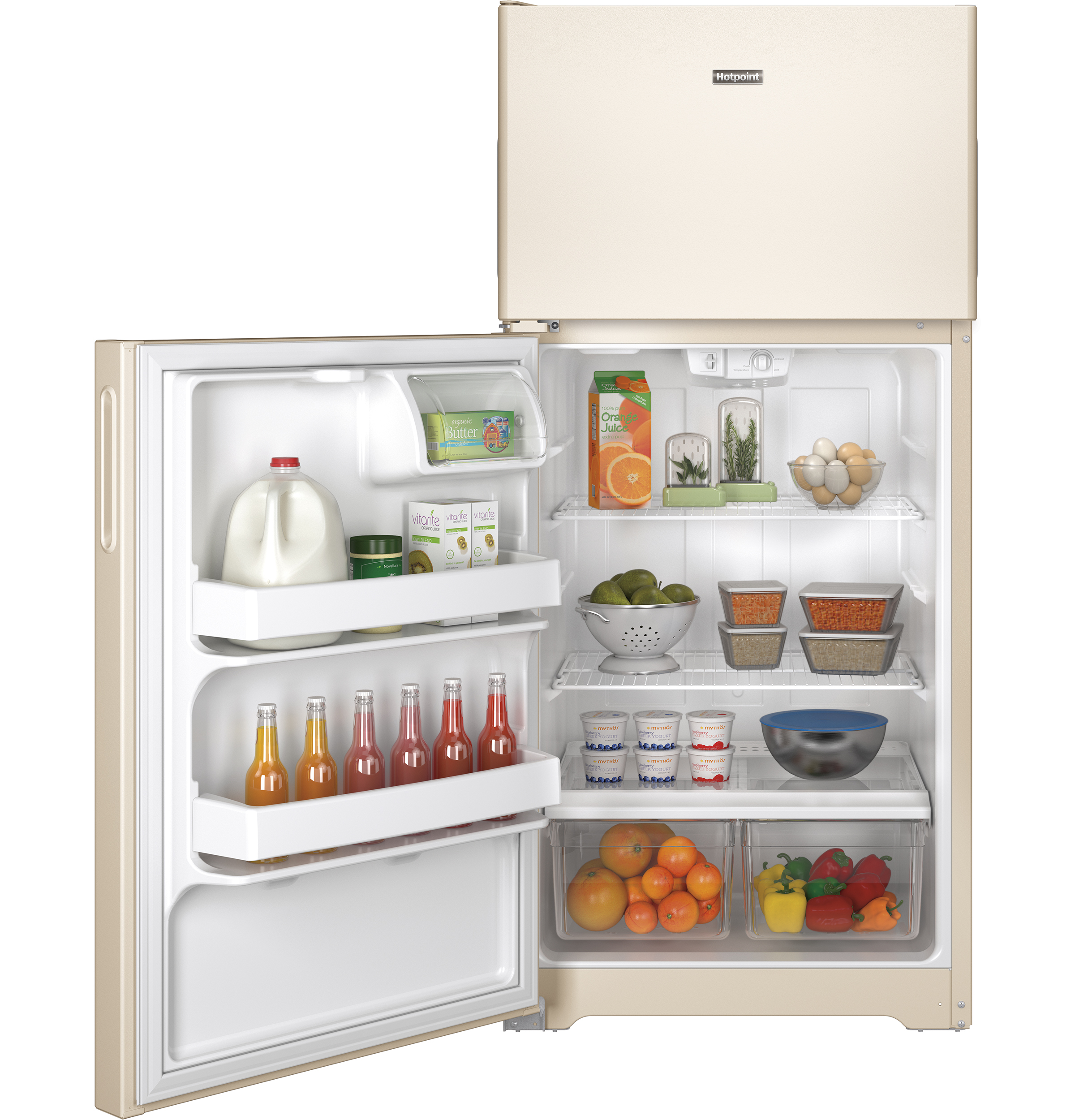 14.6 Cu. Ft. Recessed Handle Top-Freezer Refrigerator HPS15BTHLCC, product image 6 of 8
