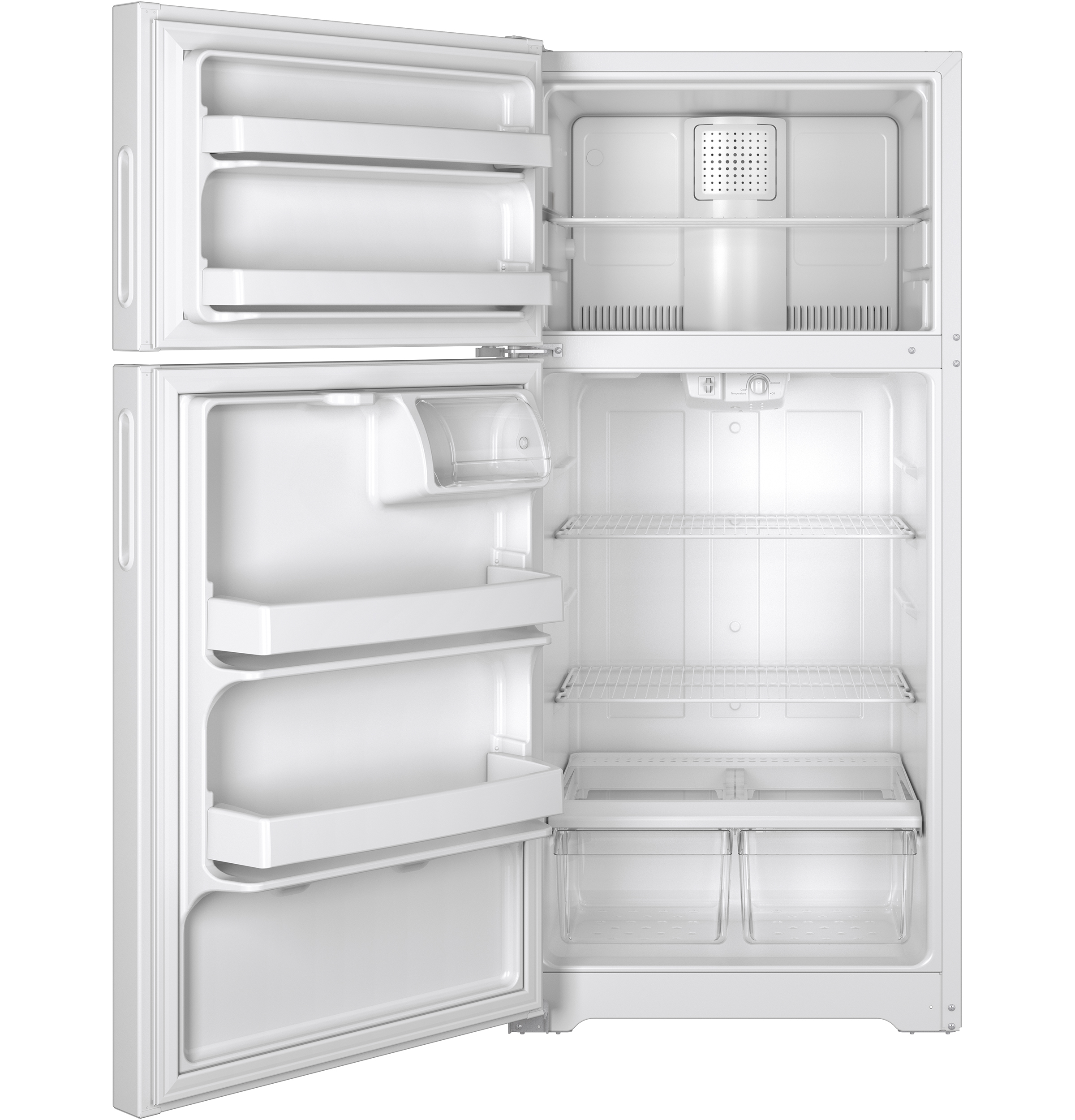 Hotpoint® 14.6 Cu. Ft. Recessed Handle Top-Freezer Refrigerator HPS15BTHLWW