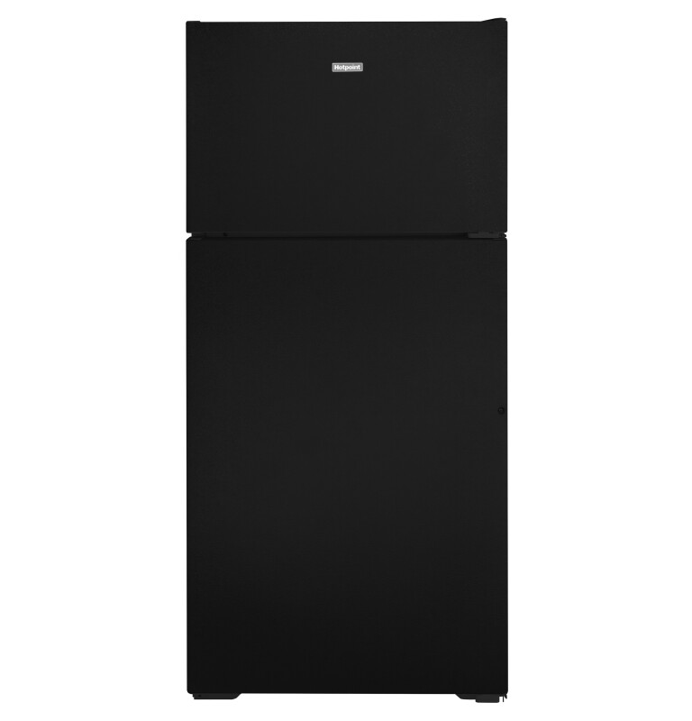 Hotpoint 15.6 Cu. Ft. Recessed Handle Top-Freezer Refrigerator Black HPS16BTNRBB Picture 1