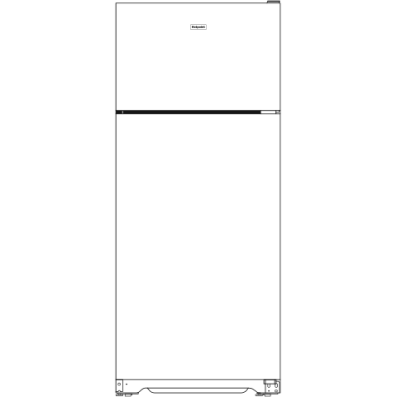 Hotpoint® 15.6 Cu. Ft. Recessed Handle Top-Freezer Refrigerator view 5