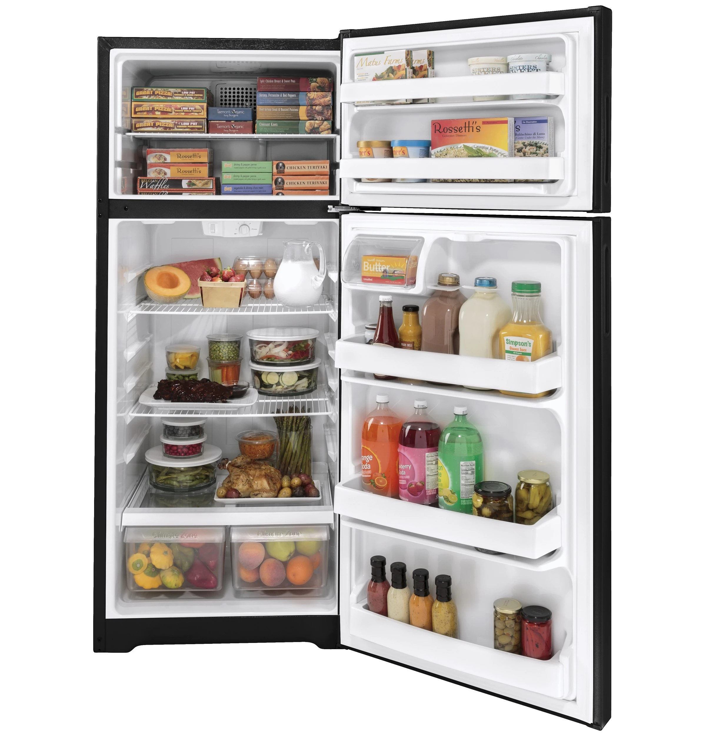 17.5 Cu. Ft. Recessed Handle Top-freezer Refrigerator HPS18BTNRBB