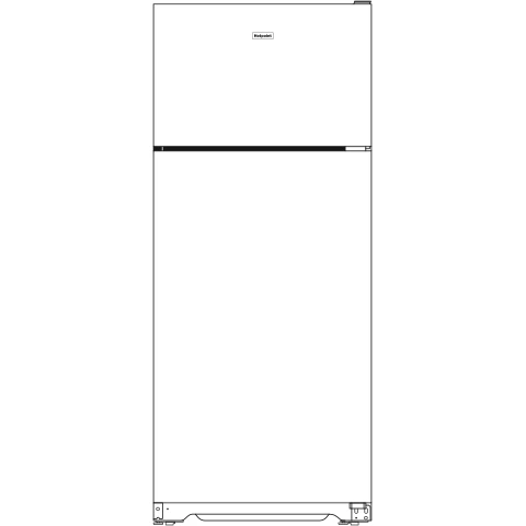 Hotpoint 17.5 Cu. Ft. Recessed Handle Top-Freezer Refrigerator HPS18BTNRBB