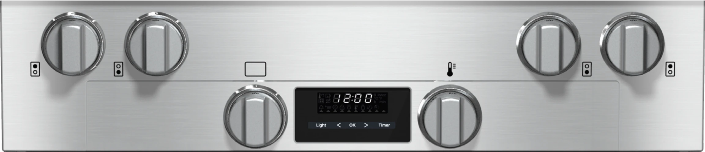 30 inch range Dual Fuel model with DirectSelect controls. HR1724G
