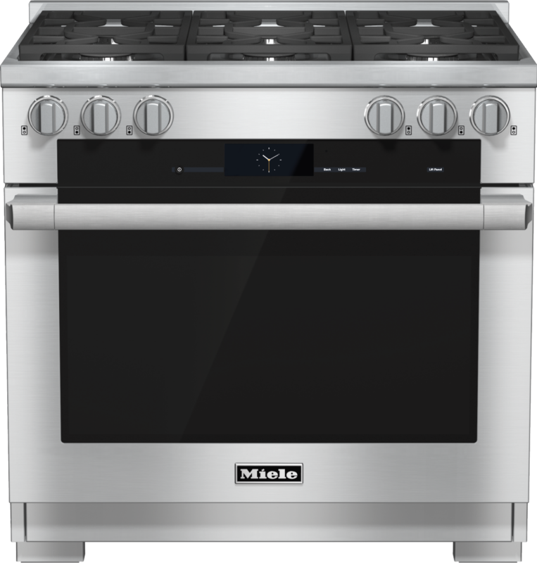 36 inch range Dual Fuel with M Touch controls, Moisture Plus and M Pro dual stacked burners HR19342G
