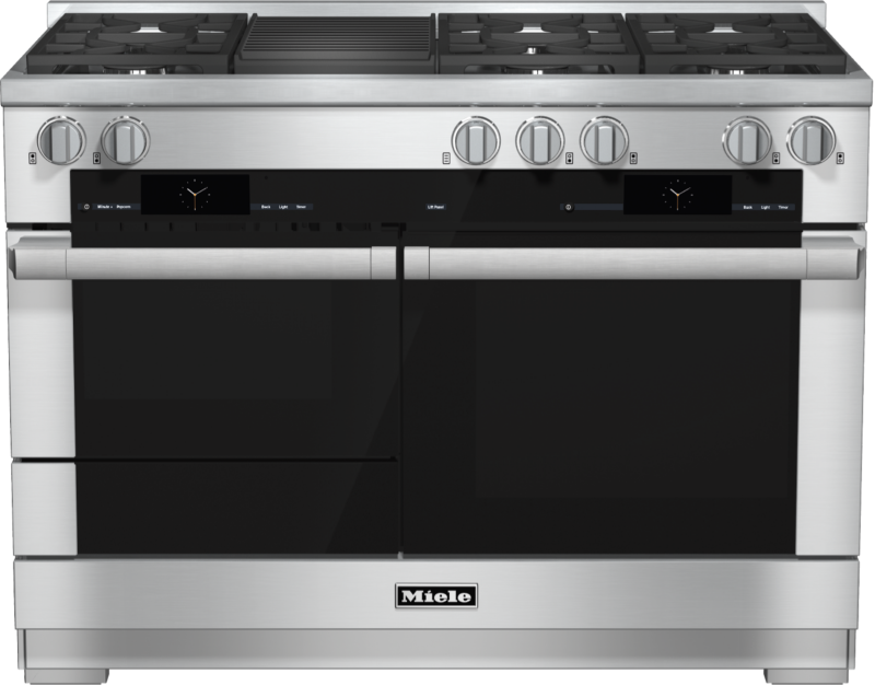 48 inch range Dual Fuel with M Touch controls, Moisture Plus and M Pro dual stacked burners HR19552G
